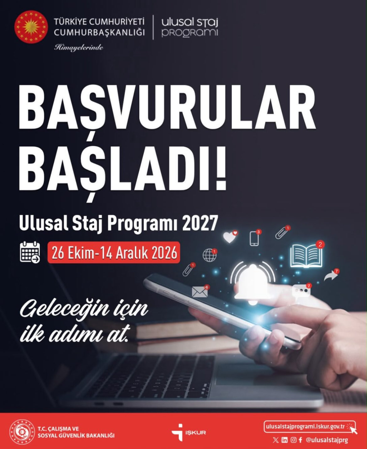 Ulusal Staj Programı 2027 Afişi